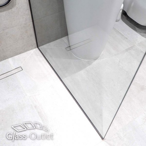 Fixed Shower Screen with Black U-Channel - Image 2