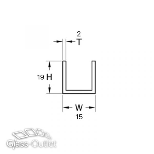 Fixed Shower Screen with Satin Brass U-Channel - Image 3
