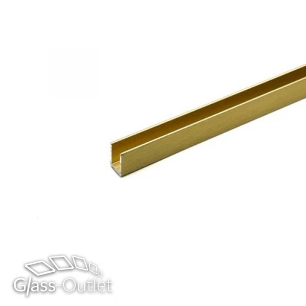 Fixed Shower Screen with Satin Brass U-Channel - Image 4