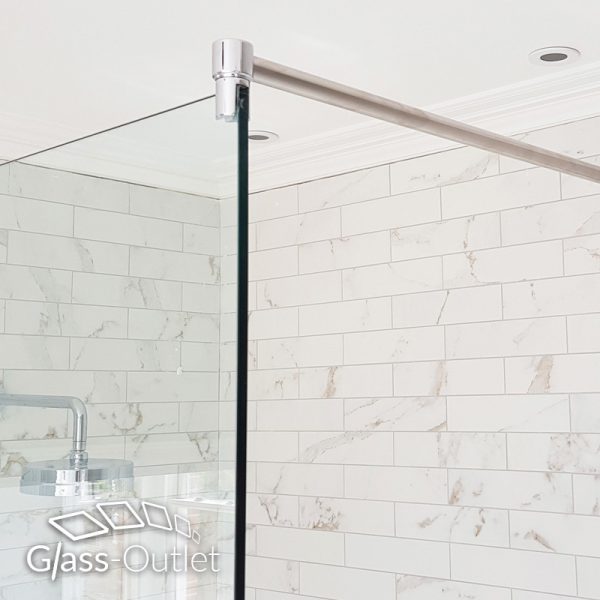 Fixed Shower Screen with Chrome U-Channel