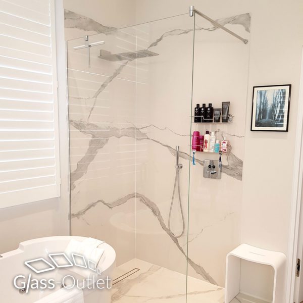 Fixed Shower Screen with Chrome U-Channel - Image 3