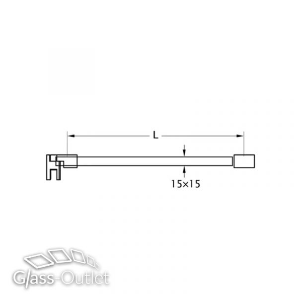 Fixed Shower Screen with Black U-Channel - Image 5